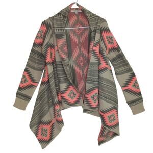 Dreamers Southwest Aztec Cardigan Sweater Size Small Medium Western Country